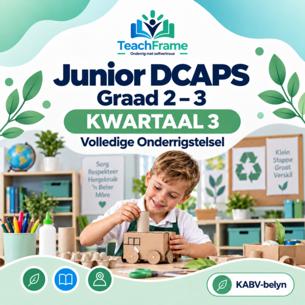 TeachFrame Junior DCAPS Graad 2–3 Kwartaal 3 volledige onderrigstelsel vir Suid-Afrikaanse klaskamers
