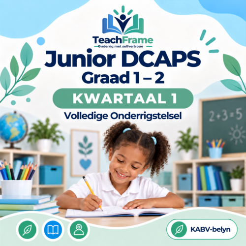 TeachFrame DCAPS Graad 1–2 Kwartaal 1 volledige onderrigstelsel vir Suid-Afrikaanse klaskamers