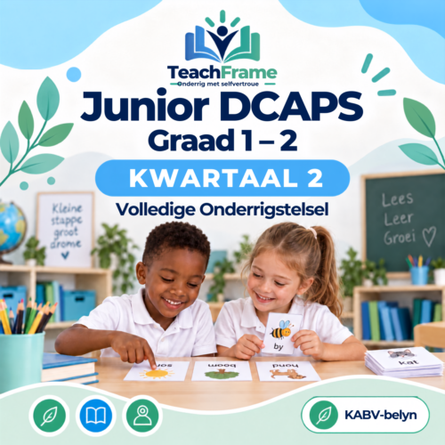 TeachFrame DCAPS Graad 1–2 Kwartaal 2 volledige onderrigstelsel vir Suid-Afrikaanse klaskamers