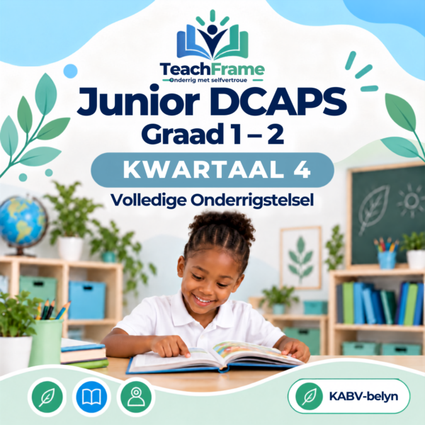 TeachFrame DCAPS Graad 1–2 Kwartaal 4 volledige onderrigstelsel vir Suid-Afrikaanse klaskamers