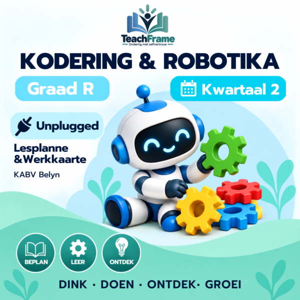 TeachFrame Graad R Kodering en Robotika Kwartaal 2 Afrikaans lesplanne en werkkaarte
