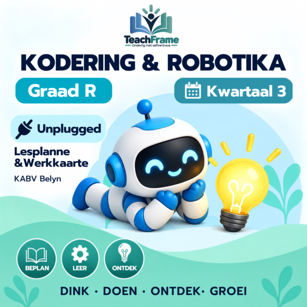 TeachFrame Graad R Kodering en Robotika Kwartaal 3 Afrikaans lesplanne en werkkaarte