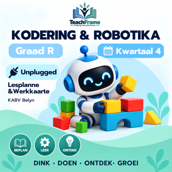 TeachFrame Graad R Kodering en Robotika Kwartaal 4 Afrikaans lesplanne en werkkaarte